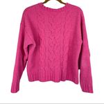 American Eagle Pink Chenille Cable Knit Sweater Sz Medium Boho Chic Photo 1