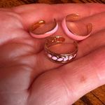 Blush Pink & Gold Toe Ring Set – Intricate & Elegant Designs Photo 4