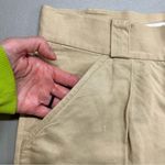 Diane Von Furstenberg  Khaki Tan Cream Shorts Pockets Silk Cotton Linen Size 4 Photo 3