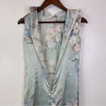 Chinese‎ Stretch Satin Mandarin Floral Gown Light Green Size M Blue Size M Photo 5