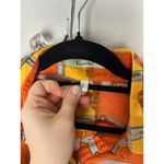 Vipavadee Women's Orange Equestrian Lightweight Horse Bit Button Blouse Large Photo 3
