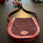 Fossil Vintage calf hair purse with leather.  Red. EUC. Photo 0