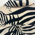 AYR  Pool Boy Shirt Black Cream Palapa Print Silk Blend Short Sleeve Button Down Photo 7