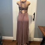 Crinkled gauze women’s 2 piece halter maxi dress Dusty Rose M Beachy coastal Size M Photo 2