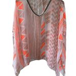 MRP Mr Price Embellished Trim Sheer Tribal Print Kaftan Swim Cover Up One Size Size undefined Photo 0