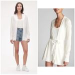 Gap sweater size Medium white linen cardigan belt Photo 1