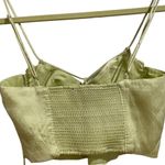 ZARA Green Corset House Of CB Style Satin Bustier Crop Top Sz S Photo 5