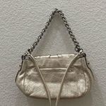 B Makowsky B. MAKOWSKY Metallic Gold Leather Small Chain Crossbody Bag EUC Photo 11