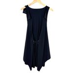 COP COPINE Black Chant Belted Wrap Overlay Long Body Sleeveless Tunic Top Dress Photo 5