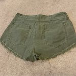 Free People  Military Green Cut Off Shorts Size 8 Cargo Mini Photo 5