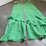 Elli White green polka dot asymmetrical midi dress size s Photo 6