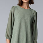 Simply Vera, Vera Wang Simply Vera Vera Wang Raglan Blouson Top. Photo 0