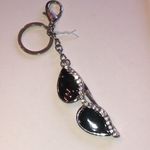 Black Sunglasses Keychain with Rhinestones Photo 1