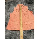 Chico's Vtg 90s  Platinum Denim Women's Vest Coral Button Front Med L Y2K pockets Photo 4