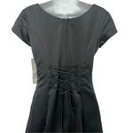 Vintage Black White Tuxedo Cap Sleeve Polka Dot Formal Dress Prom Gown sz 2 NEW Photo 8