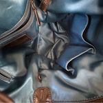 Coach  Madison Signature Sequins Poppy Sophia Satchel Bag Black Canvas & Leather Photo 12