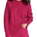 Rag and Bone Pierce Cashmere Magenta Cable Knit Sweater Size XL NWT Photo 0