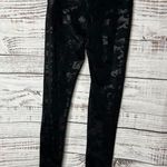 Spanx  Faux Leather Camo Leggings Black Reflective Women's Med Photo 1
