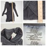 AQUA  Metallic Faux Wrap Mini Cocktail and Party Dress Size 0 Black / Silver Photo 5