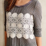 Anthropologie Meadow Rue lace detail pullover Photo 0