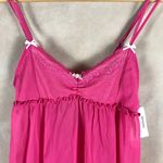 Betsey Johnson Sheer Pink Babydoll Nighty Mini Dress SMALL Photo 3