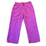 Athleta Retreat pink 100% linen wide leg crop pant size large Photo 10