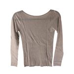 Neiwai Classic Reversible Merino Wool Sweater Ribbed Lightweight Smokey Rose XS Gray Photo 1