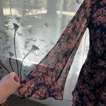 Trixxi Mini Dress Floral Print Bell Sleeve Med NWT Peasant Boho Chic Romantic Photo 2