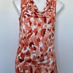 Dana Buchman Draped neck Tank Top Blouse XSMALL Sleeveless burnt orange NEW Photo 5