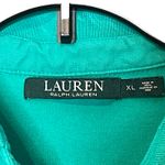Ralph Lauren Lauren  Ribbed‎ Henley Slim Polo Shirt Green Short Sleeve Women XL Photo 5
