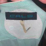 Cals  light blue with white polka dots sheer high low 1/2 button down blouse Photo 6