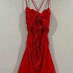 La Femme 29563 Red Strappy Back Jersey Dress 0 Photo 5