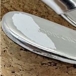 Jimmy Choo  Women's Velvety SILVER Cork Wedge Heel Thong Sandals SIZE 40 1/2 Photo 9