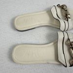 ZARA ‎ Women's Chain Detail Slide Sandals Ivory/Cream Chic Summer Shoes Size 6 Photo 3