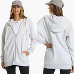 Vuori  Restore Full Zip Oversized Athleisure Hoodie in Pale Grey Heather Sz L 🧡🍄 Photo 1