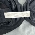 Delicates Vintage Bra 36C Black Lace Unlined Underwire Stretch Satin Sexy Retro Photo 8