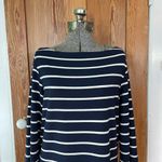 Reformation  Junia Knit Tee Shirt Dress Nautical Navy/White Stripe - Size Small Photo 5