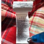 Lucky Brand  Plaid Button Down Shirt Long‎ Sleeve Casual Red Size M Photo 4