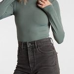 EXPRESS Body Contour Long Sleeve Thing Bodysuit  Photo 1