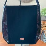 Carolina Herrera New York Good Girl Velvet Tote Black With Gold Tone Metal Plate Photo 1