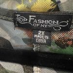 Top Fashion Of New York Women’s MIDI Dress 2X Mesh Camouflage Y2K Swim Cover Up Size XXL Photo 2