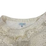 Jun & Ivy  Cream White Off The Should Lace Feminine Blouse Size Women's XS Photo 3