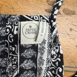 Paper Crane  Black‎ & White Printed Sleeveless Tank Top Women's Size Medium Photo 3