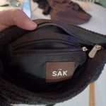 The Sak  Crochet Black  Shoulder Bag Purse 11 x 7 x 2 East West. Photo 5