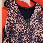 Diane Gilman New DG2 by  Women's Printed V-Neck Easy Tank Navy Tie Dye 2X Photo 1