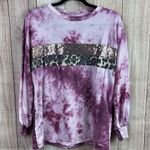 Vine & Love  Tie-Dye Shirt with Leopard Print Photo 0