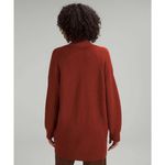 Lululemon Merino Wool-Blend Ribbed Long Wrap Sweater Cayenne Size 12 Photo 1