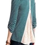 Anthropologie Meadow Rue medium lace back striped top TLS2 2886 Photo 1