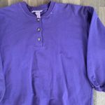 Vintage Purple Henley Pullover Long Sweatshirt Size Medium Size L Photo 4