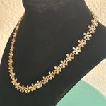 Loft Charming Minimalist Floral Crystal Choker in Gold Tone Setting Photo 3